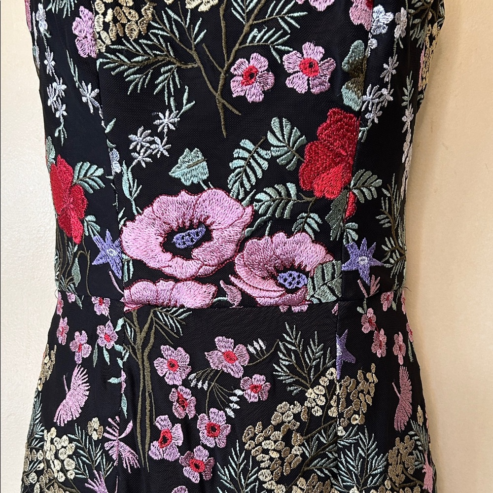 Dress the Population Black Floral Embroidered Mini Dress size XS - Picture 4 of 11